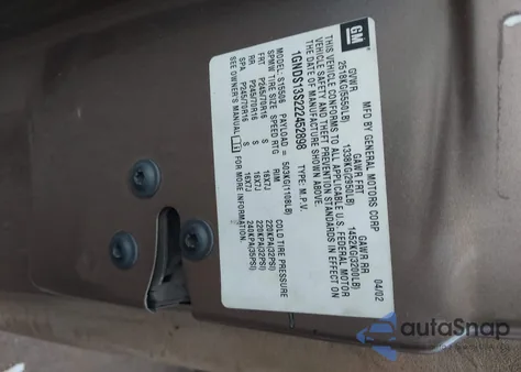 2002 Chevrolet Trailblazer Ls z USA, uszkodzony, nr VIN 1GNDS13S222452898